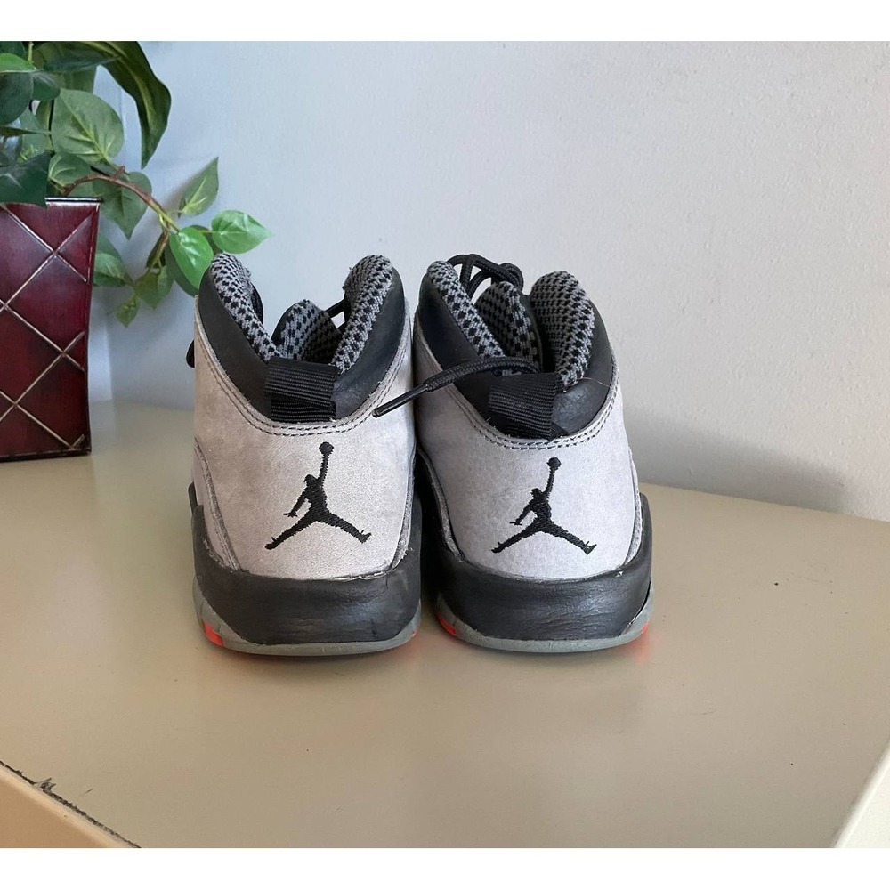 2013 Nike Air Jordan 10 Retro 310805-023 Cool Grey Infrared Black Youth Size 5Y‎ - Picture 4 of 8